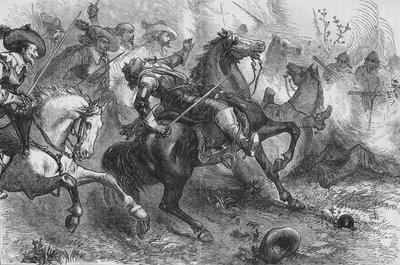 Morte di Falkland, a Newbury, 20 settembre 1643, c1880 da Unbekannt