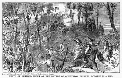 Morte del generale Brock alla Battaglia di Queenston Heights, 13 ottobre 1812, 1877 da Unbekannt