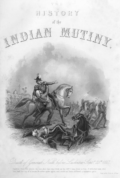 Morte del generale Neill prima di Lucknow, 25 settembre 1857, c1860 da Unbekannt