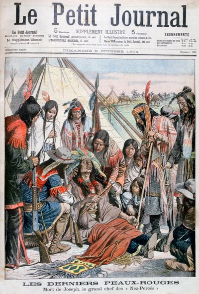 La morte di Giuseppe, capo dei Nez-Perce, 1904 da Unbekannt
