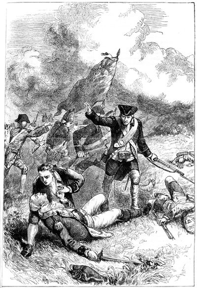 Morte del maggiore Pitcairn, battaglia di Bunker Hill, Boston, Massachusetts, 1775 c1880 da Unbekannt
