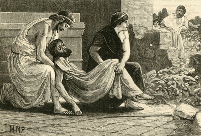 Morte di Pausania, 1890 da Unbekannt