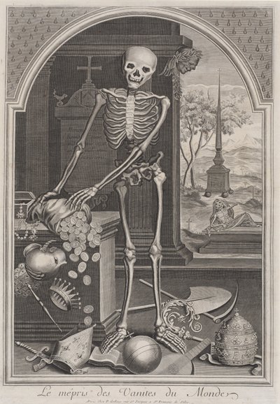 La morte con vanità mondane, 1700-1720 da Unbekannt