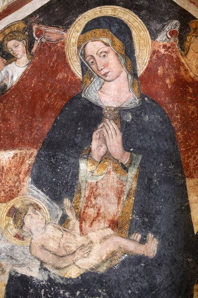 Affresco decaduto nella chiesa di Santa Maria dell