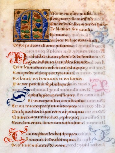 Lettera iniziale decorata M, XVI secolo da Unbekannt