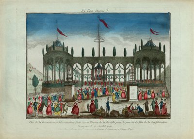 Decorazione e Illuminazione della Bastiglia per la Festa della Federazione il 14 luglio 1790 da Unbekannt