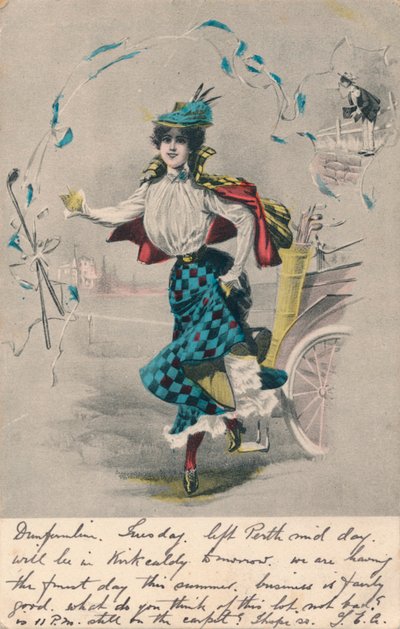 Golfista decorativa femminile 1, c1904 da Unbekannt