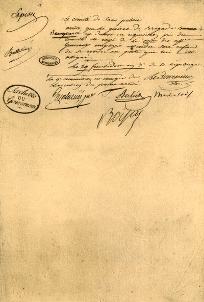 Decreto del Comitato per la Salute Pubblica, 5 settembre 1795, 1921 da Unbekannt