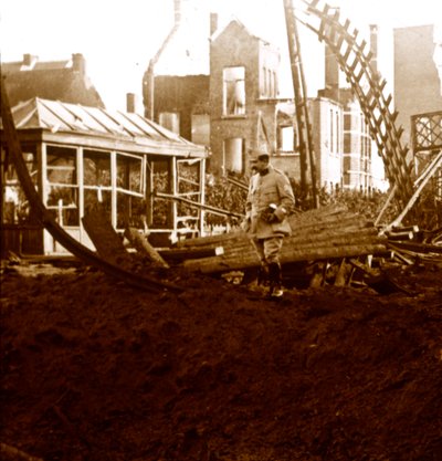 Stazione di Deinze, Fiandre, Belgio, c1914-c1918 da Unbekannt