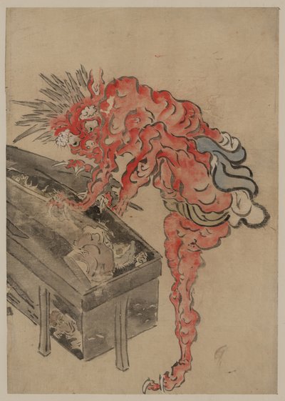 Demone, possibilmente Ibaraki, che apre una scatola da Unbekannt