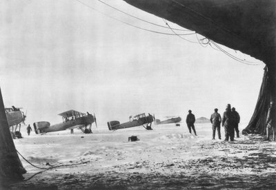 Partenza degli aerei Breguet francesi per una missione di ricognizione durante l