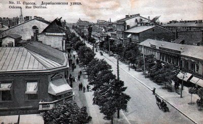 Via Deribasovskaya, Odessa, Russia, metà del XIX secolo da Unbekannt