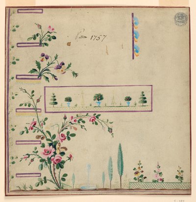 Design per Gile, modello 1757 della Fabrique de St. Ruf da Unbekannt