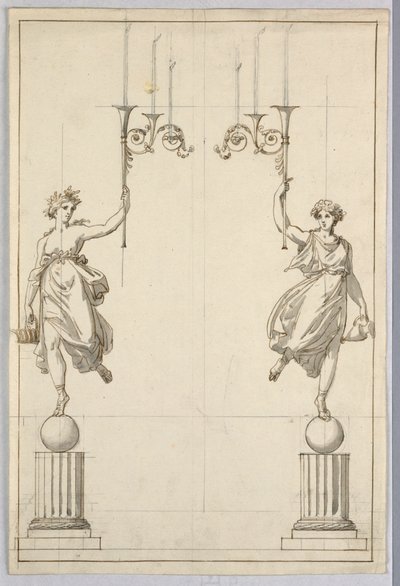 Progetto per una coppia di candelabri da Unbekannt