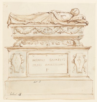 Progetto per un monumento sepolcrale per Filippo Lovazzi da Unbekannt