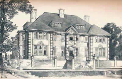Progetto per una casa a Hampstead di C. H. B. Quennell da Unbekannt