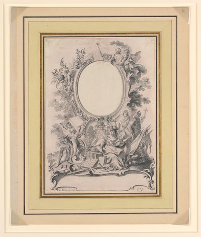 Progetto per la cornice del ritratto di Carlo III, re di Spagna da Unbekannt