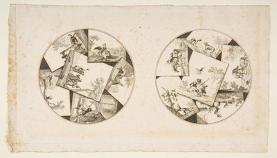 Disegni per piatti tratti dalle illustrazioni di Oudry per le Favole di La Fontaine, dopo il 1755 da Unbekannt