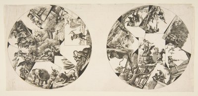 Disegni per piatti tratti dalle illustrazioni di Oudry per le favole di La Fontaine, dopo il 1755 da Unbekannt