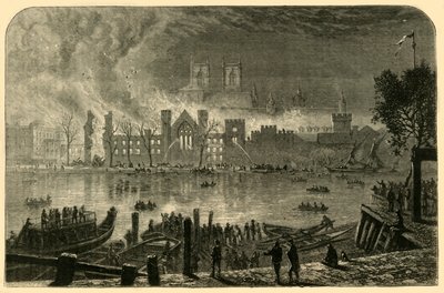 Distruzione delle Vecchie Case del Parlamento, 16 ottobre 1834 da Unbekannt