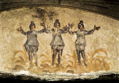 Dettaglio di un affresco dalle Catacombe di Priscilla, 2° o 3° secolo d.C. da Unbekannt