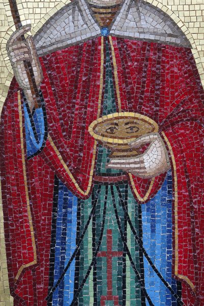(dettaglio) di un mosaico ortodosso in un villaggio di Troodos. Santa Paraskevi (Santa Parasceva) da Unbekannt