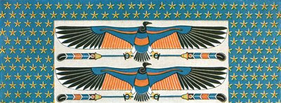 (dettaglio) Pittura del soffitto nella tomba di Bekenranef a Saqqara, Egitto, 1928 da Unbekannt