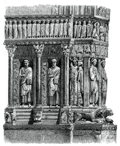 (dettaglio) del portale di San Trofimo, Arles, 12° secolo da Unbekannt