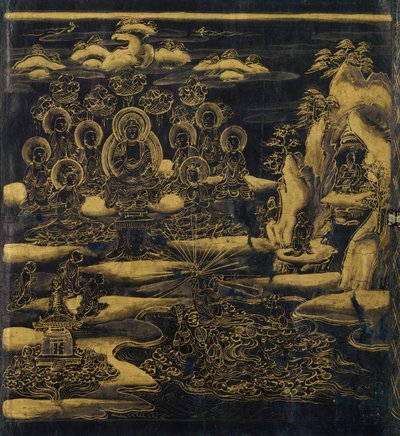 Devadatta, Capitolo 12 del Sutra del Loto Hoke-kyo, Daibadatta-bon, 12° secolo da Unbekannt