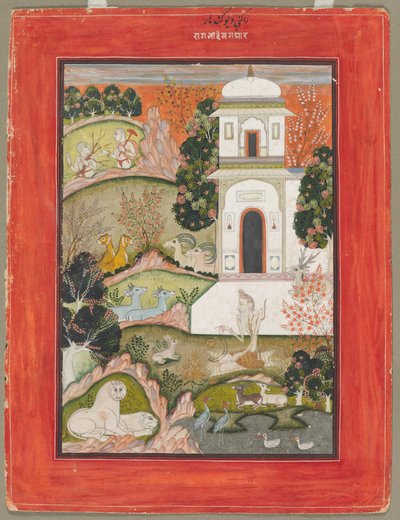 Devagandhara Ragini: Un asceta in ritiro, dalla serie Ragamala, c. 1760 da Unbekannt