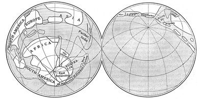 Diagramma della Terra durante il periodo Carbonifero, 1922 da Unbekannt