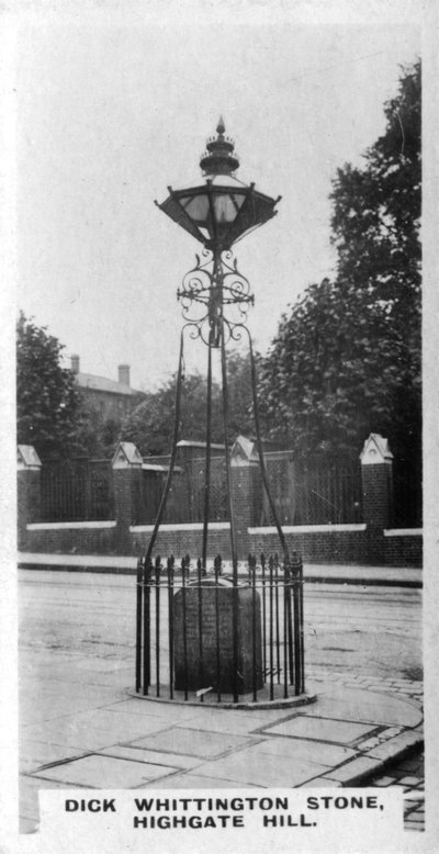Pietra di Dick Whittington, Highgate Hill, Londra, c1920s da Unbekannt