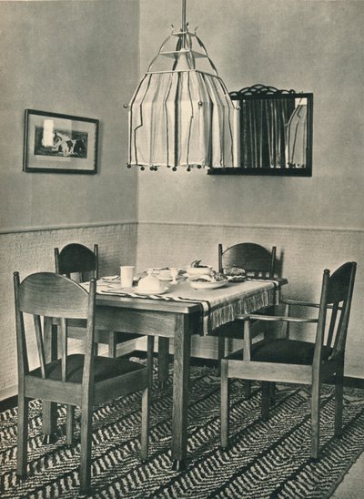 Tavolo da pranzo e sedie progettati da Willem Penaat, 1928 da Unbekannt