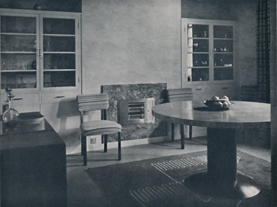 Sala da pranzo per una casa a Highgate Village, Londra, 1936 da Unbekannt