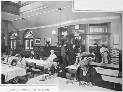 Sala da pranzo in una Rowton House, Hammersmith, Londra da Unbekannt