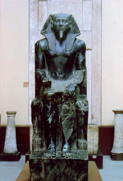 Statua di diorite del faraone egiziano antico Khafre da Unbekannt