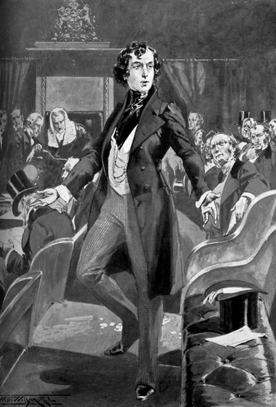 Il primo discorso di Disraeli alla Camera dei Comuni, XIX secolo da Unbekannt