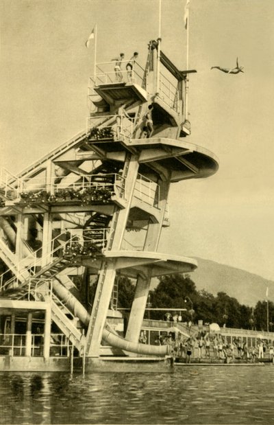 Piattaforma di tuffi, Millstatt, Carinzia, Austria da Unbekannt