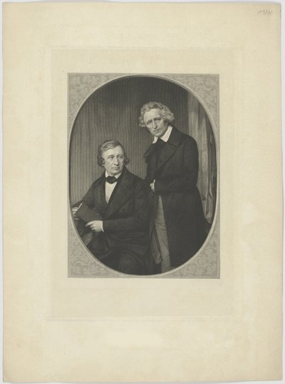 Doppio ritratto dei fratelli Grimm, ca 1845 da Unbekannt
