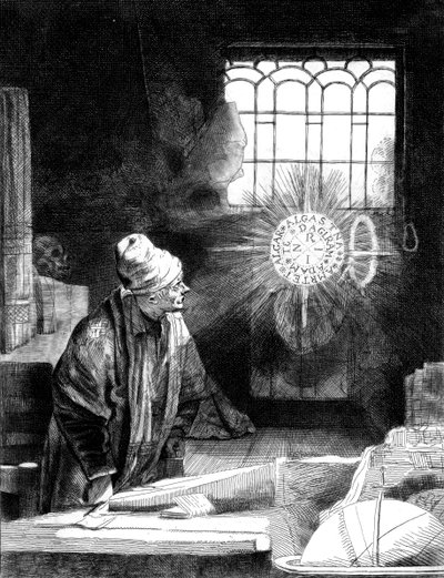 Il dottor Faustus nel suo studio da Unbekannt
