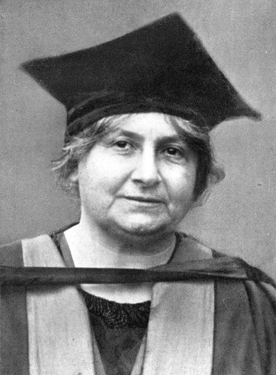 Dr Maria Montessori 1870-1952, filosofa italiana, 1926 da Unbekannt