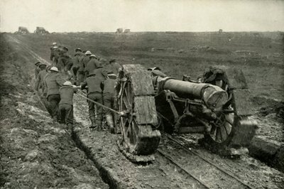 Trascinando i Cannoni a Nuove Posizioni Avanzate, 1919 da Unbekannt