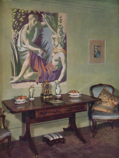 Salotto in un appartamento londinese decorato da Frankland Dark, F.R.I.B.A. per uso personale, c1945 da Unbekannt