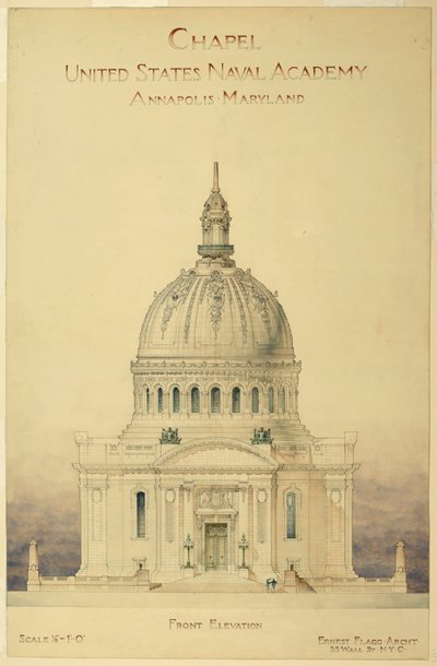 Disegno, Cappella, Accademia Navale degli Stati Uniti da Unbekannt
