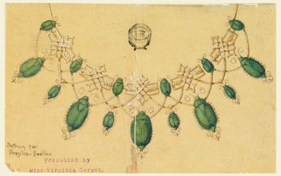 Disegno, Progetto per Collana con Scarabei Brasiliani da Unbekannt