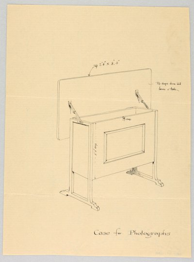 Disegno, Progetto per una Custodia Inclinabile per Fotografie da Unbekannt