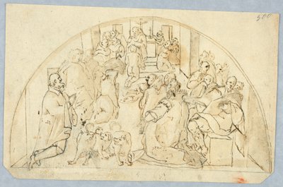 Disegno, Progetto per un sovrapporta, XVII-XIX secolo da Unbekannt