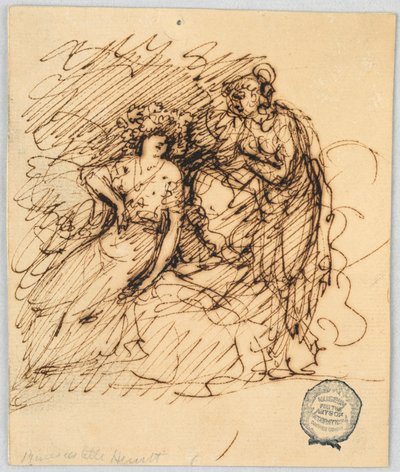 Disegno, Studio di un giovane vescovo in adorazione da Unbekannt