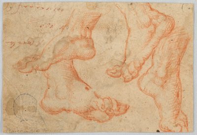 Disegno, Quattro Studi di un Piede da Unbekannt