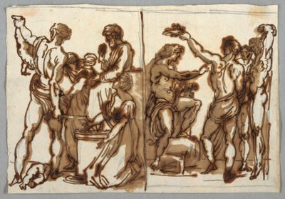 Disegno, Il giudizio di Salomone; La scuoiatura di Marsia, ca. 1820 da Unbekannt